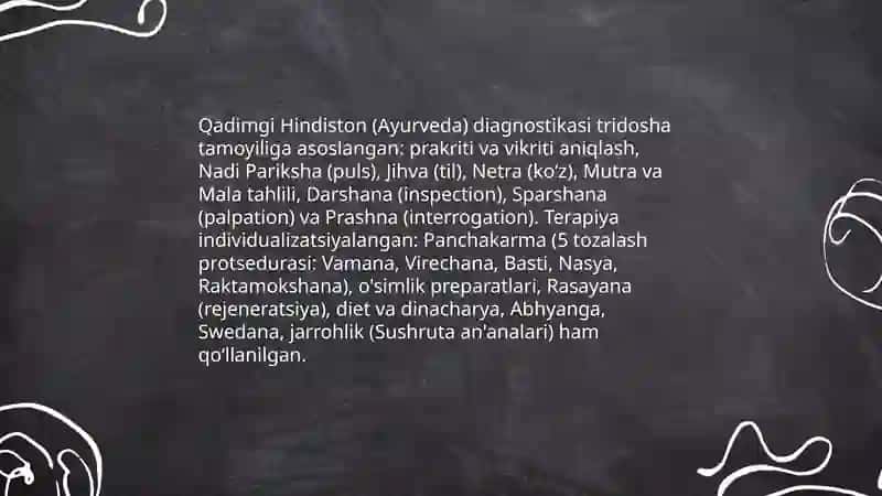 Qadimgi Yevropa va Osiyo tabobatining usullari, o‘xshashligi va farqlari 4