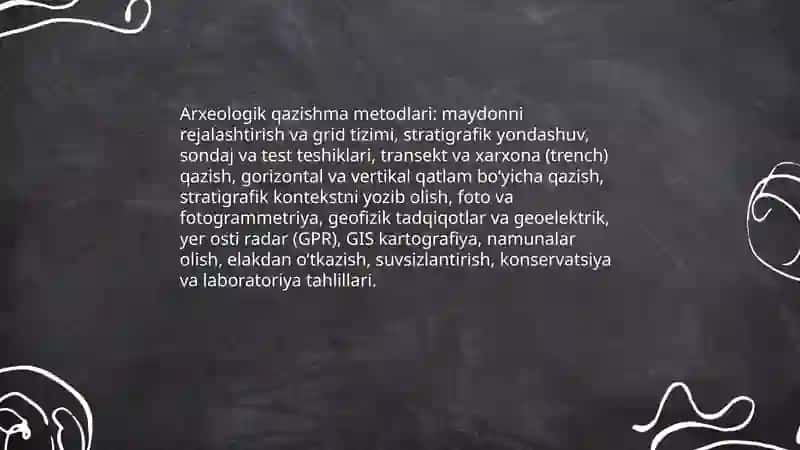 Arxeologiya va yordamchi fanlar 4