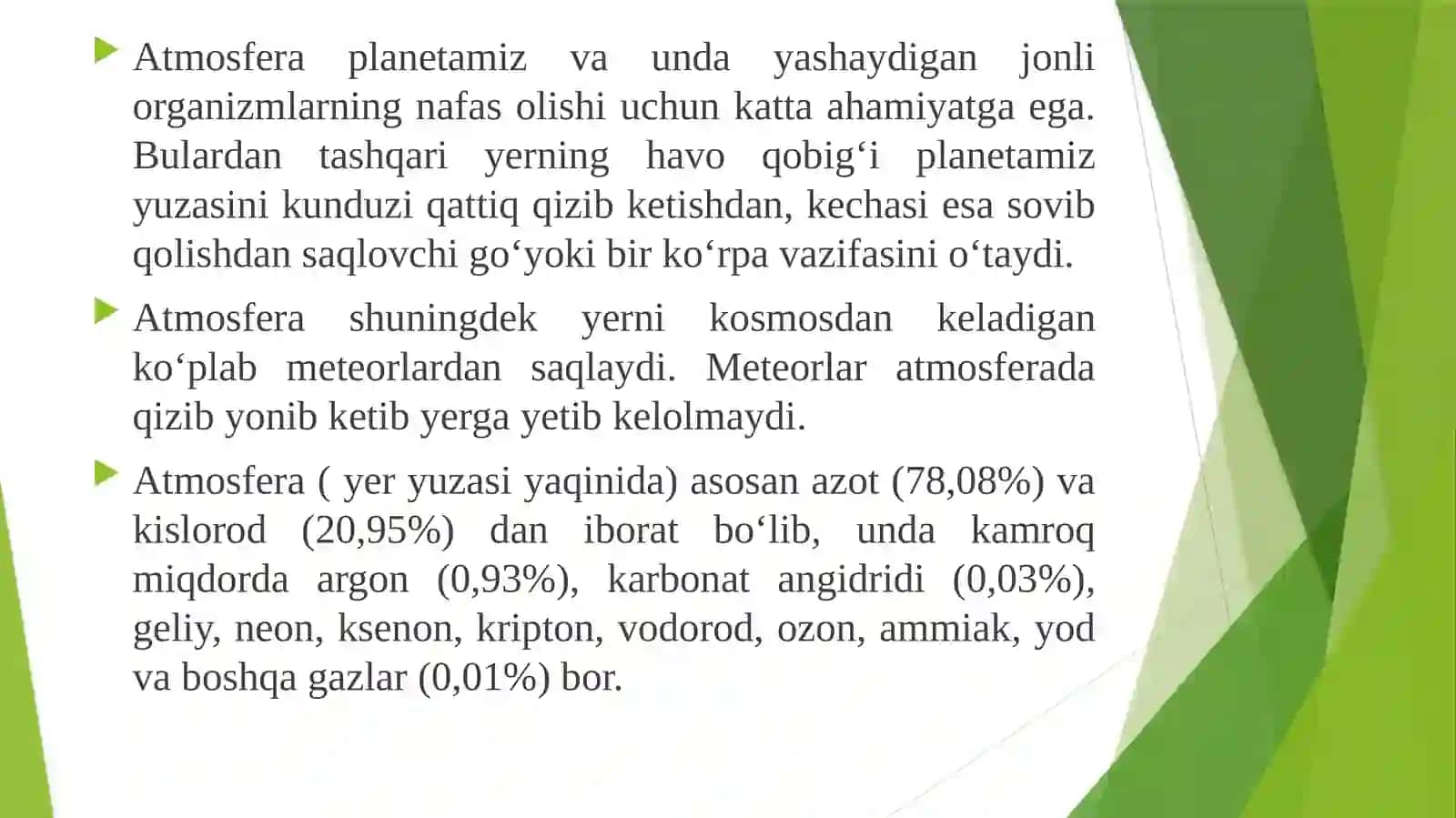 ATMOSFERA HAVOSINI MUHOFAZASI 4