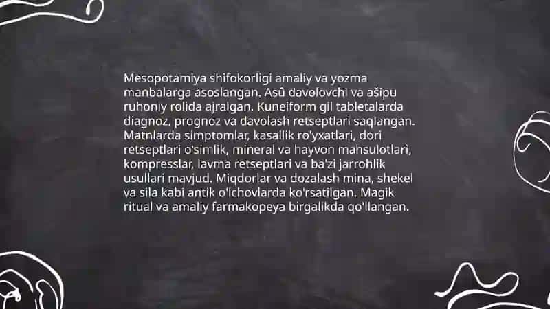 Qadimgi dunyo tibbiyot va farmatsiya rivoji 4