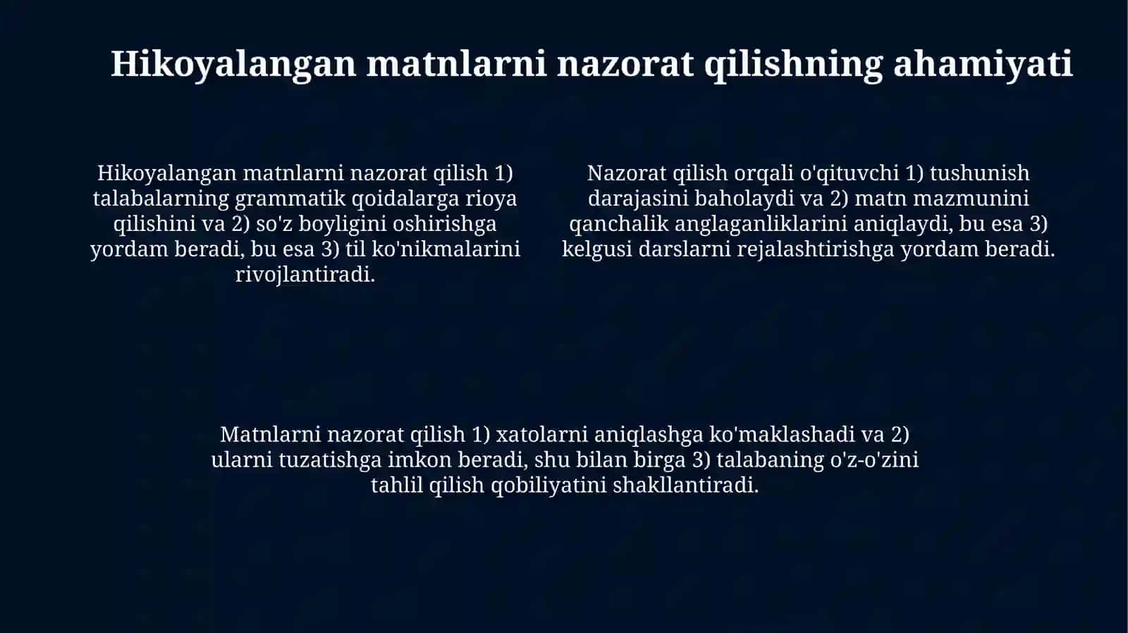 O'qituvchilar uchun tavsiyalar 4