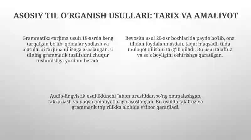 Til o'rganish usullari 4