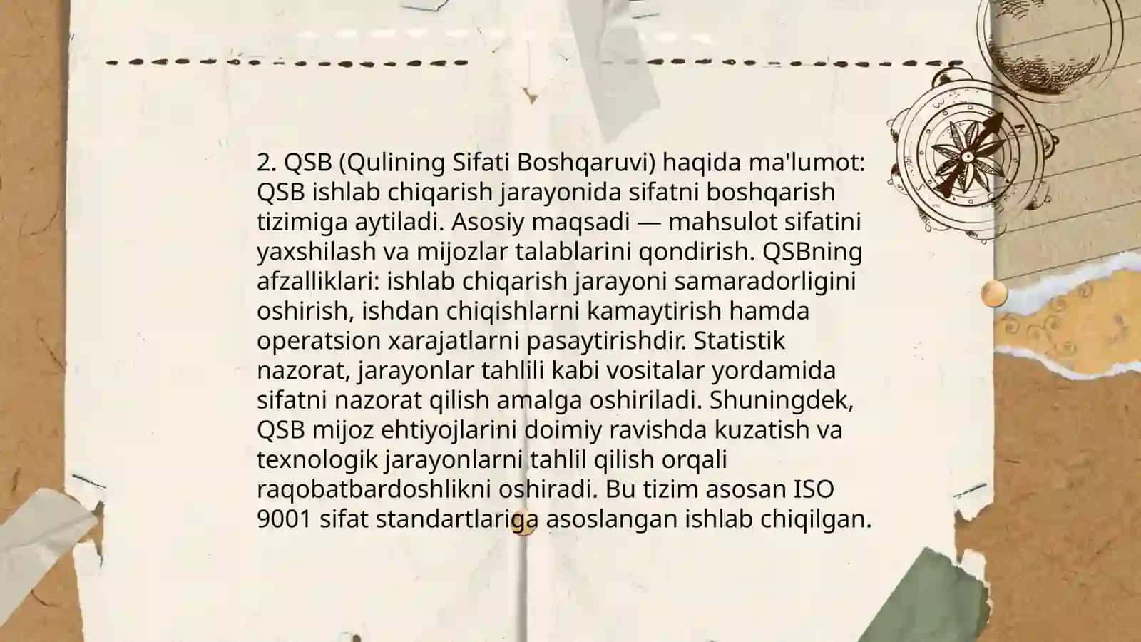 Sifat Menejmentining QSB Tizimi 4