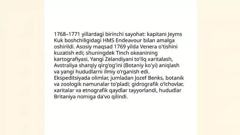 Jeyms Kukning geografik sayohati 4