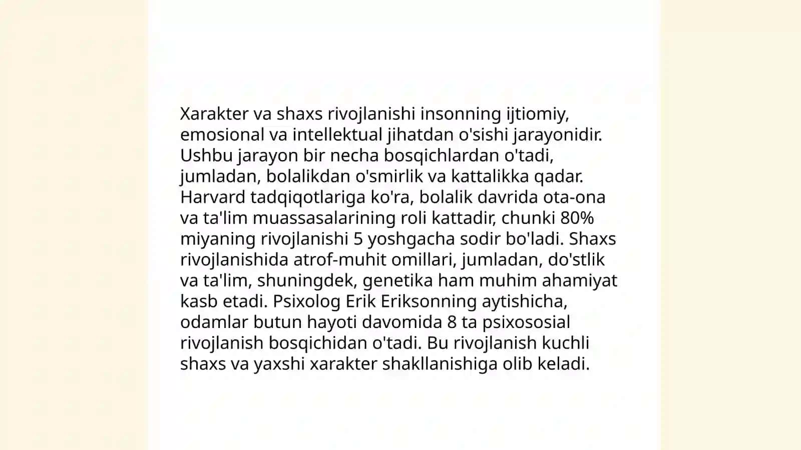 Xarakterni shakllantirish usullari 4