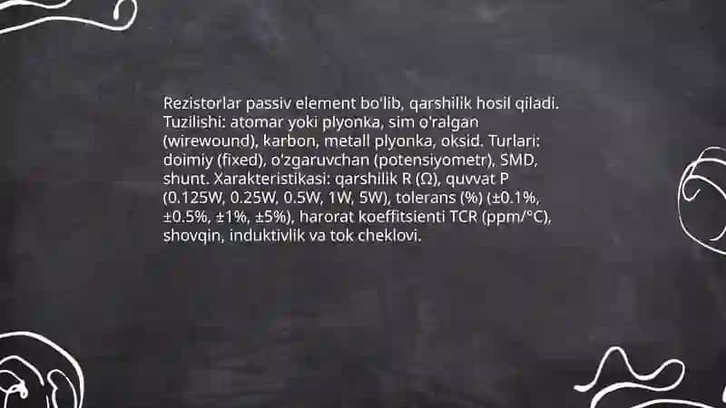Elektr zanjirlarining elementlari 4