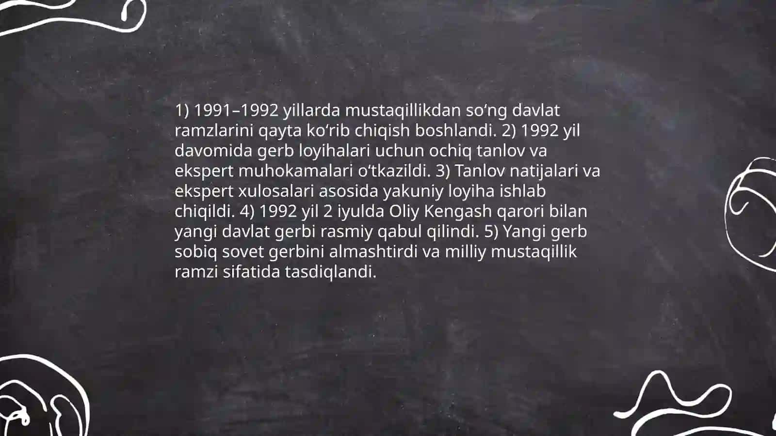 Oʻzbekiston respublikasi davlat ramzlarining qabul qilinishi 4