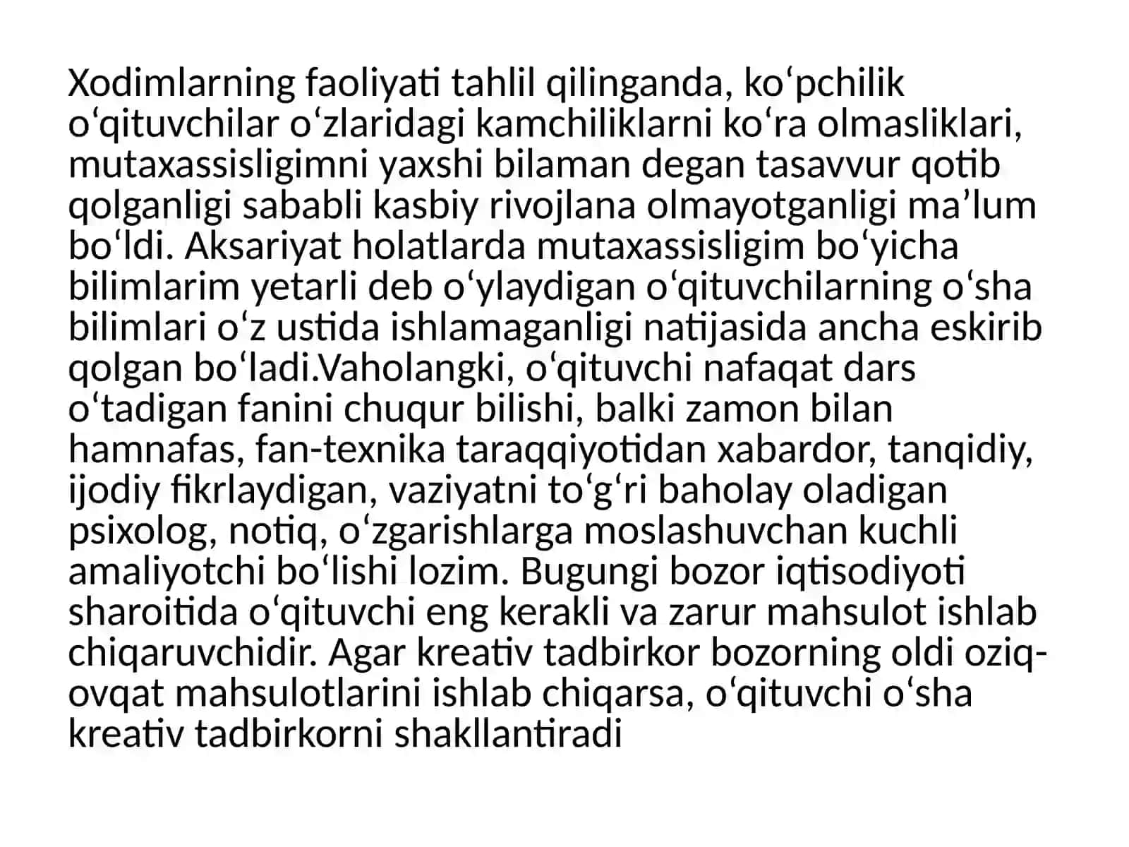 Faoliyat natijalarini taqdim qilish 4