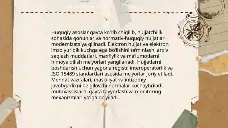 Oʻzbekistonda hujjatchilikning tarixiy rivojlanishi 4