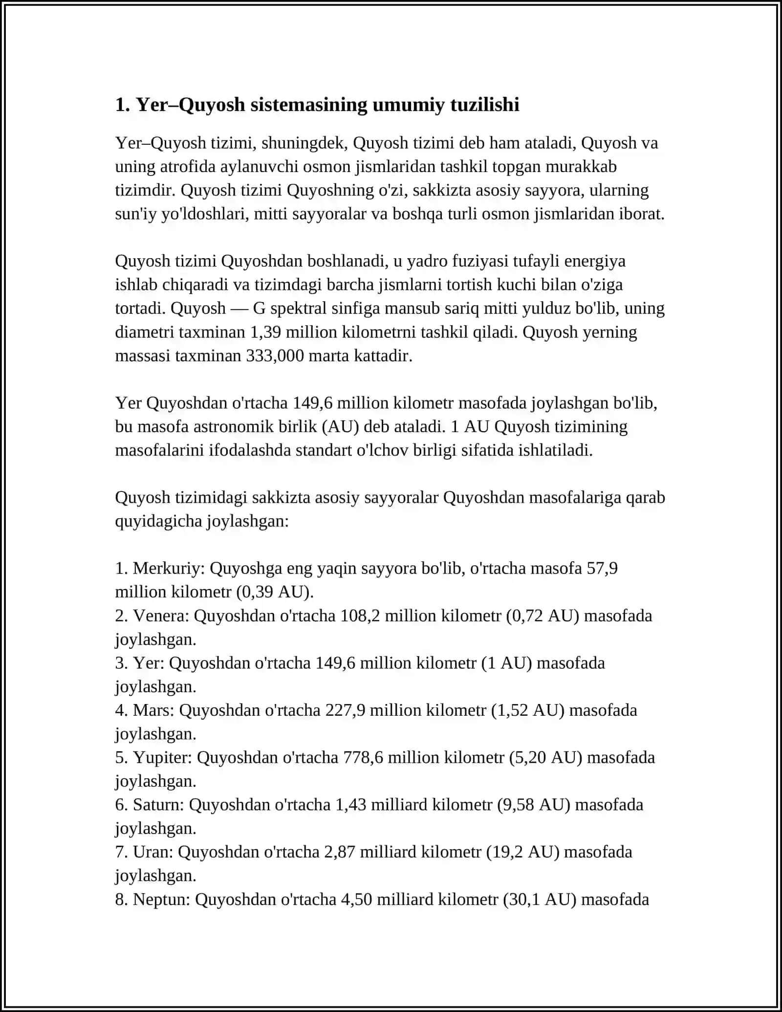YER-QUYOSH SISTEMASIDAGI SAYYORA 4