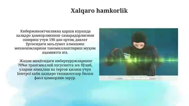 Kiberjinoyat va kiberhuquq 4