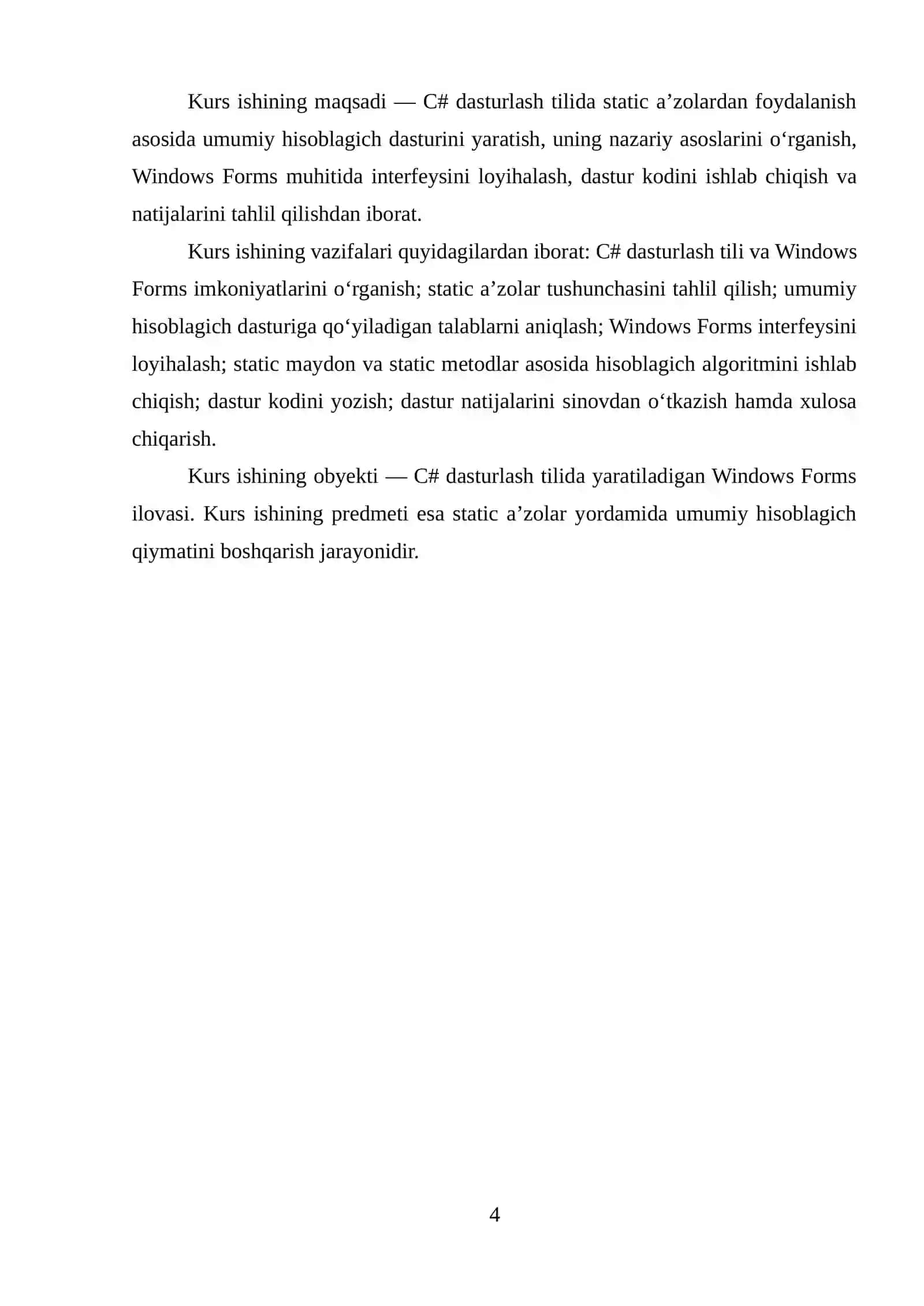 C# tilida static a’zolar yordamida umumiy hisoblagich dasturi yaratish 4