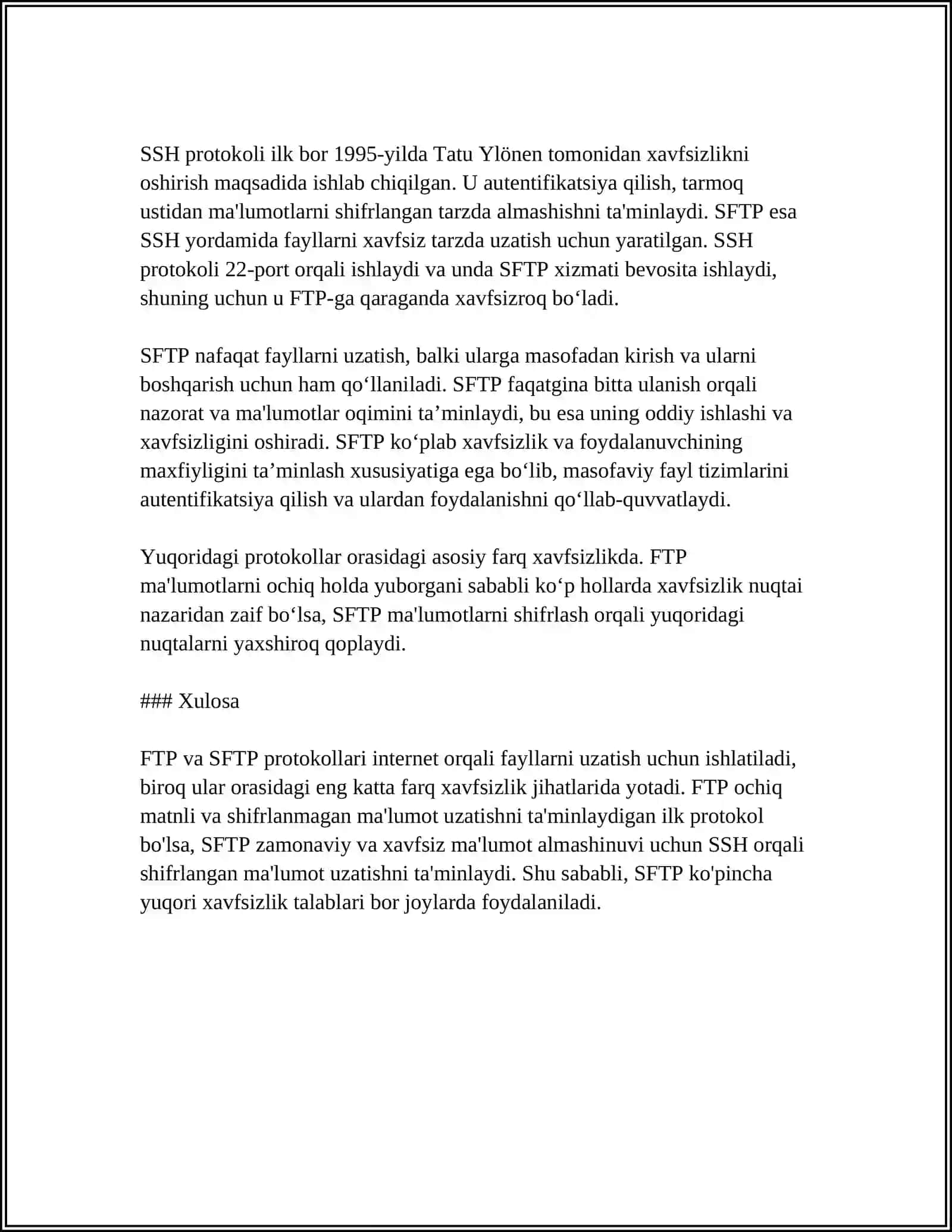 FTP VA SFTP PROTOKOLLARI 4