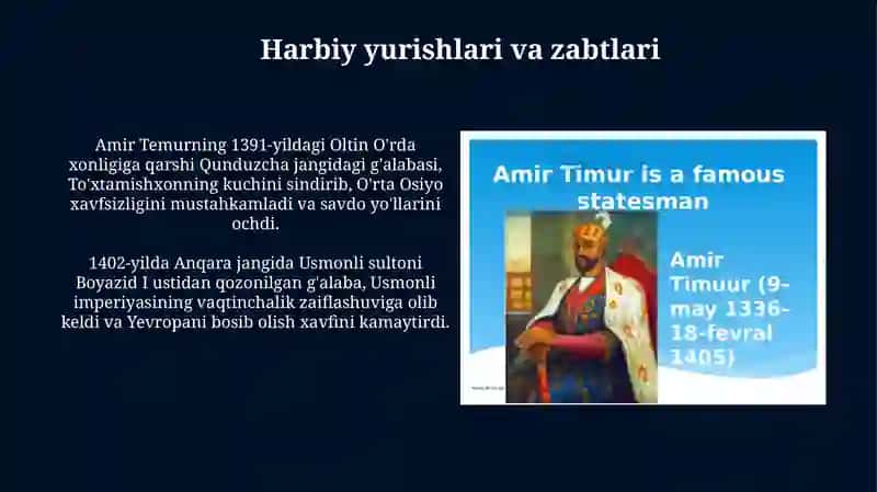 Amir Temur–buyukdavlatarbobi 4