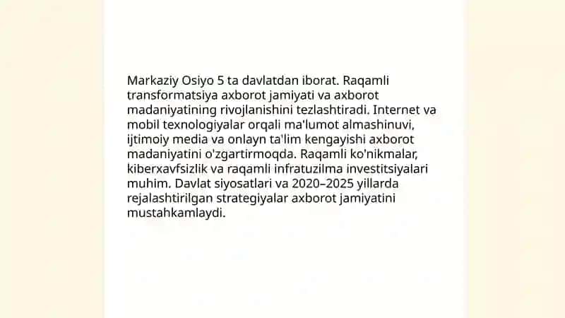 Markaziy Osiyo axborot madaniyatining òrni 4