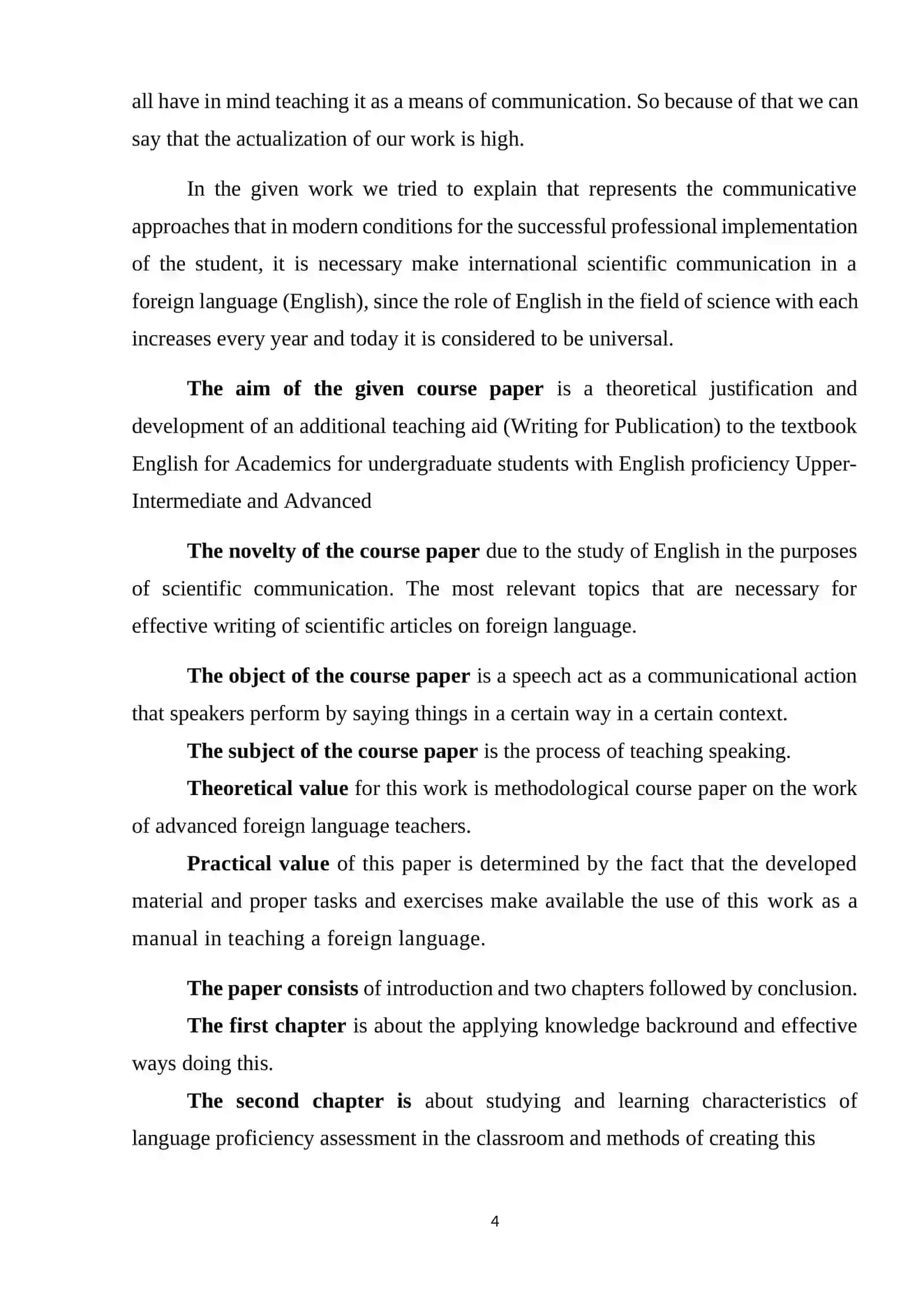 CHARACTERISTICS OF LANGUAGE PROFICIENCY ASSESSMENT 4