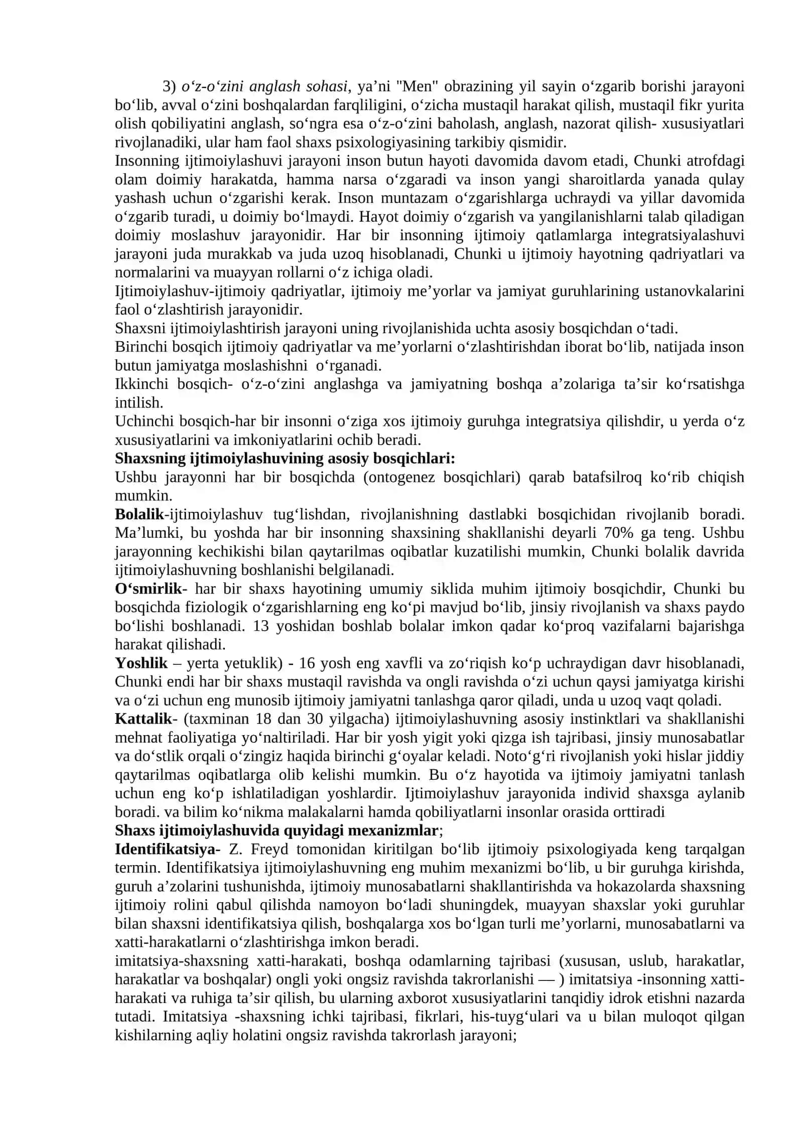 Shaxs ijtiomiylashuvi va uning bosqichlari 4