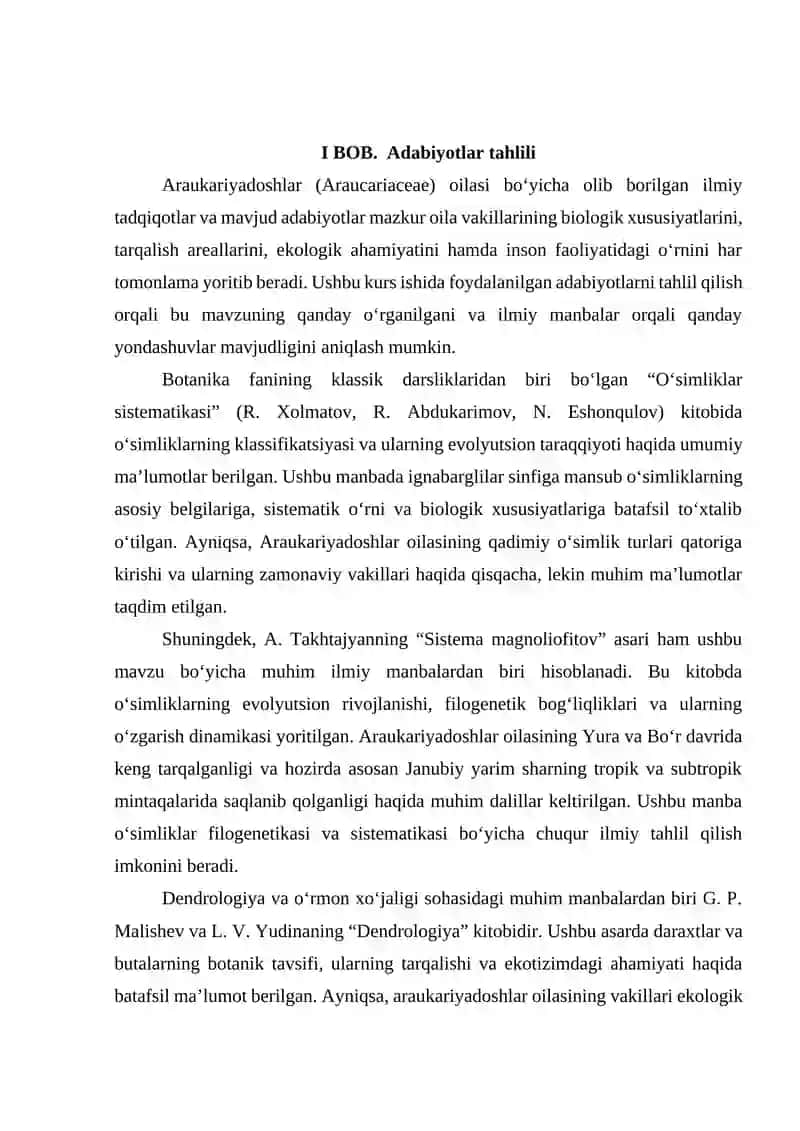 Araukariyadoshlar oilasi 4