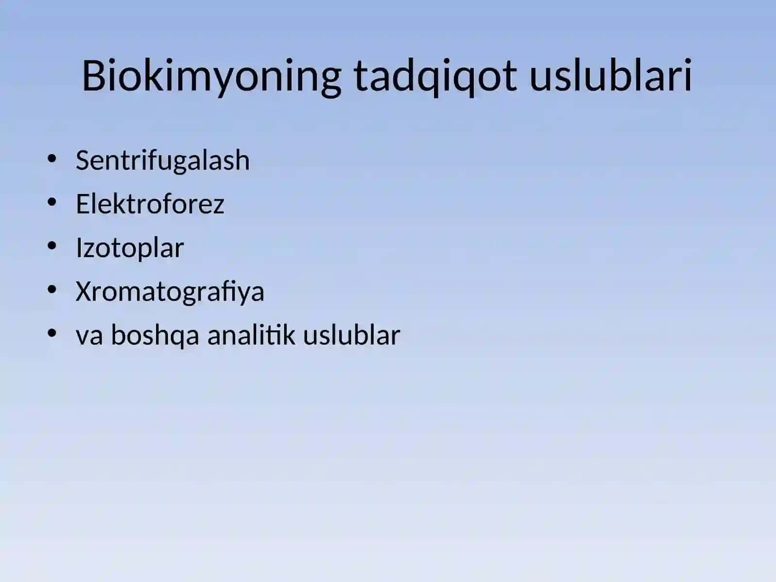 Biokimyo fanining predmeti, rivojlanish tarixi 4