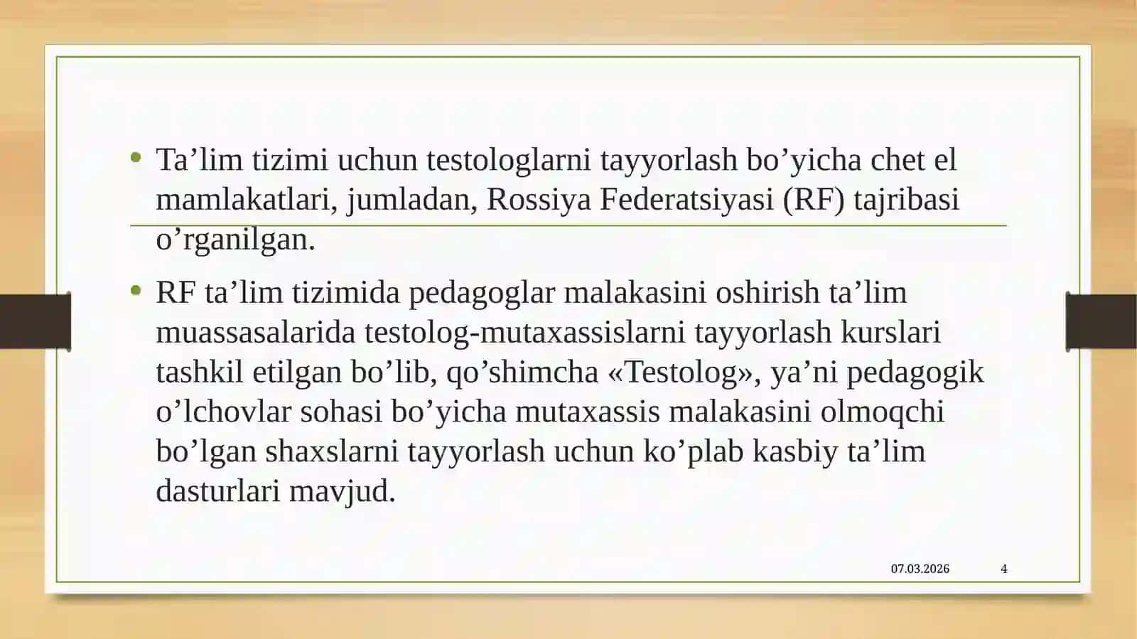 Testologiya Tushunchasi 4