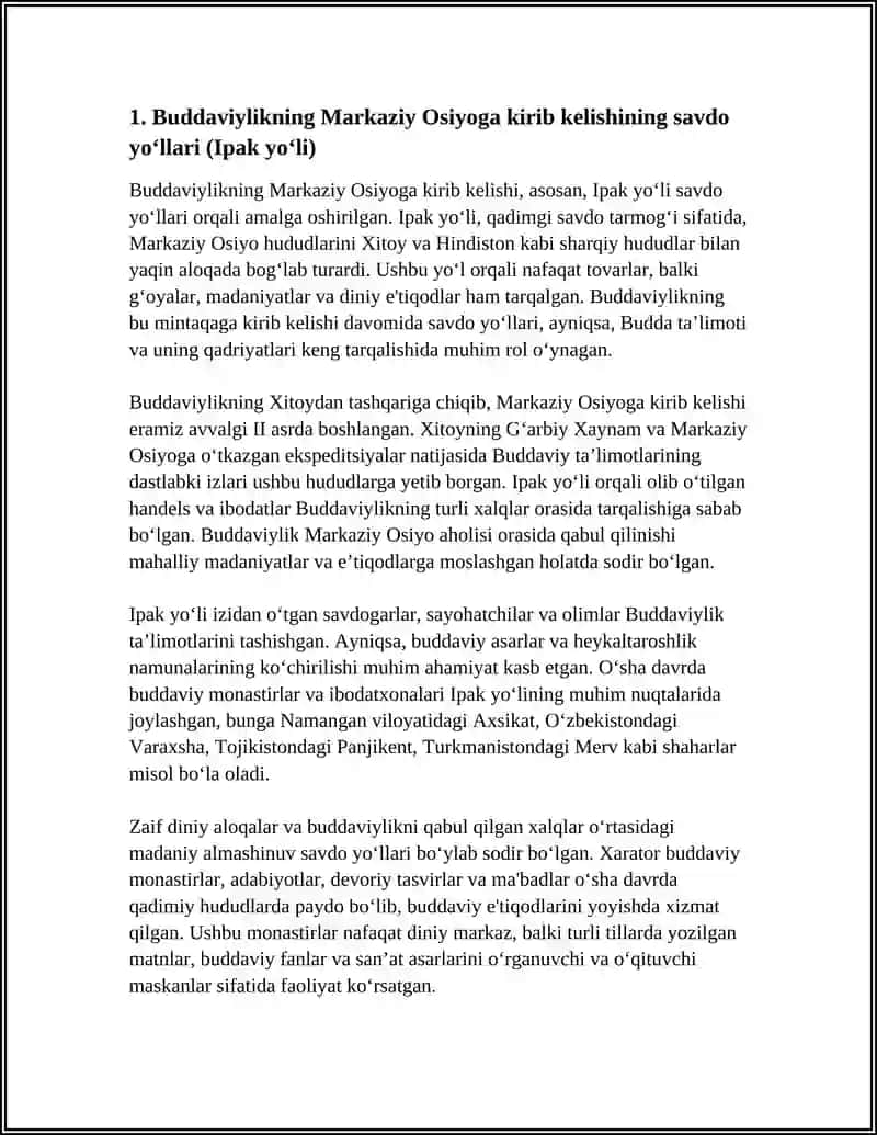Buddaviylikning Markaziy Osiyoga Kirib Kelishi 4