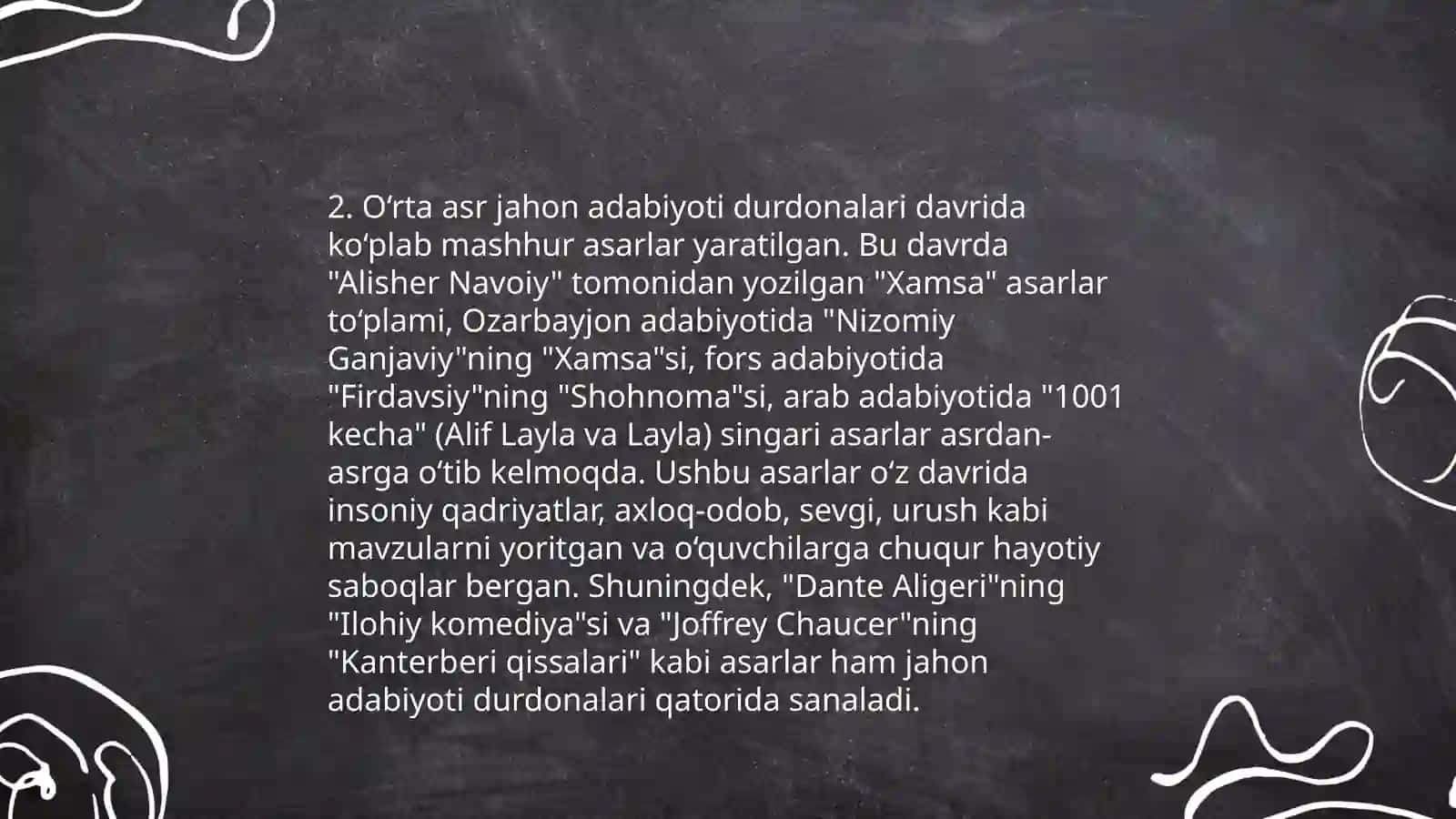 Antik adabiyot namunalarini o‘rganish 4