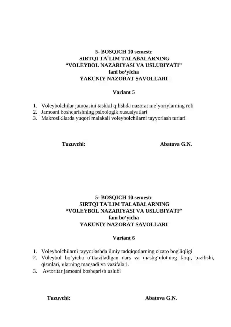 VOLEYBOL NAZARIYASI VA USLUBIYATI 4