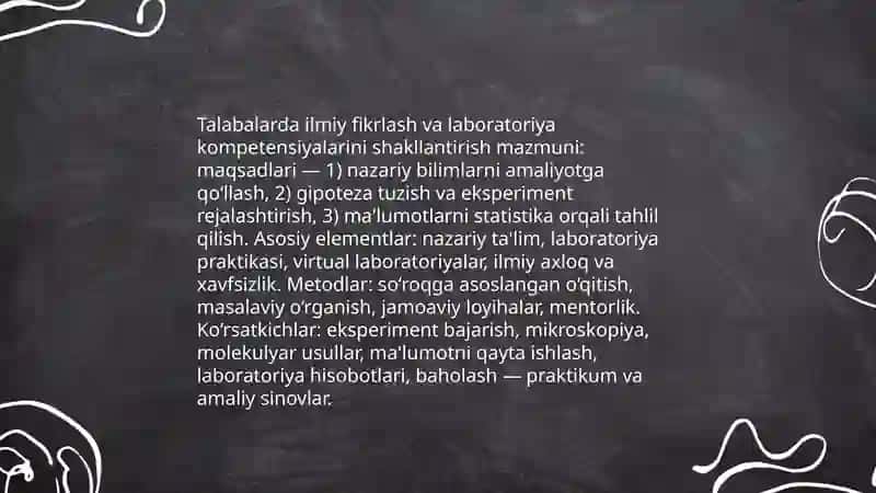 Biologiya o‘qitishning mazmuni 4