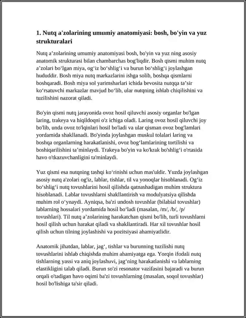 NUTQ A’ZOLARINING ANATOMIYASI VA FIZIOLOGIYASI 4