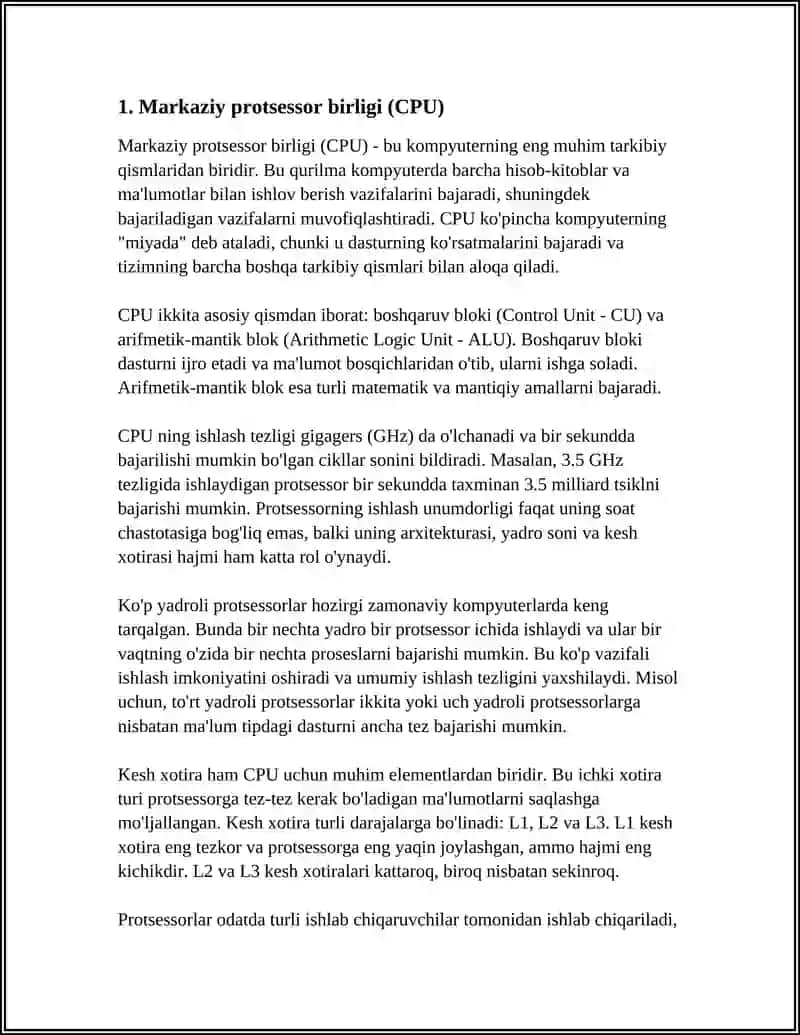 Markaziy protsessor birligi (CPU) 4