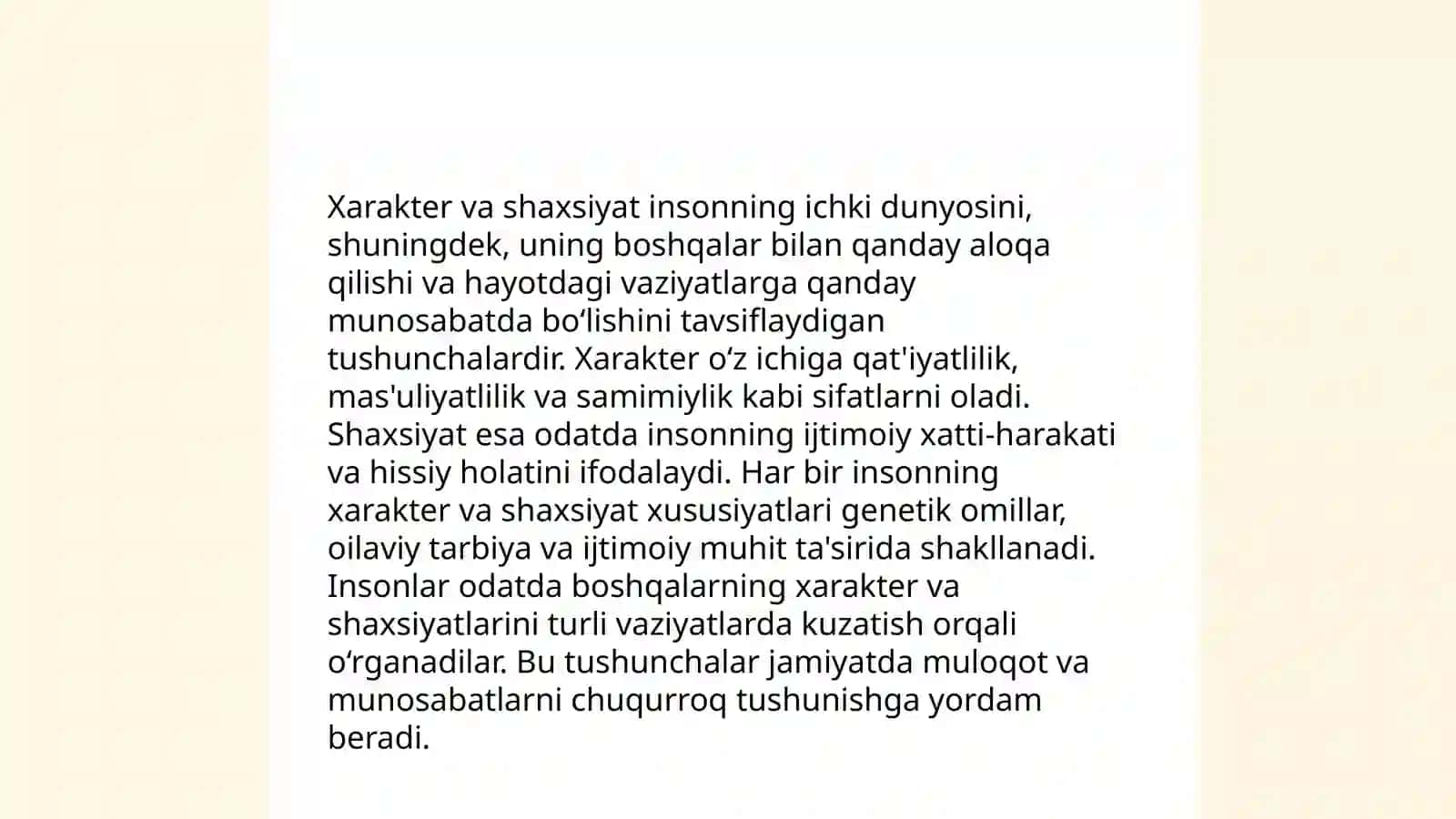 Xarakter haqida tushuncha 4