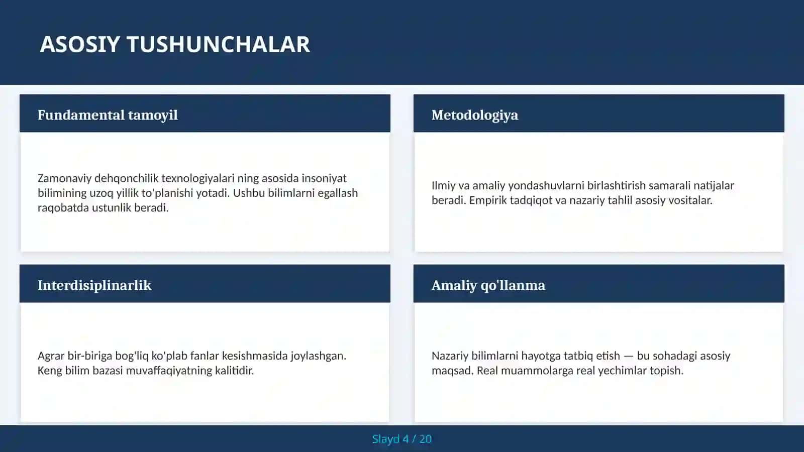 ZAMONAVIY DEHQONCHILIK TEXNOLOGIYALARI 4