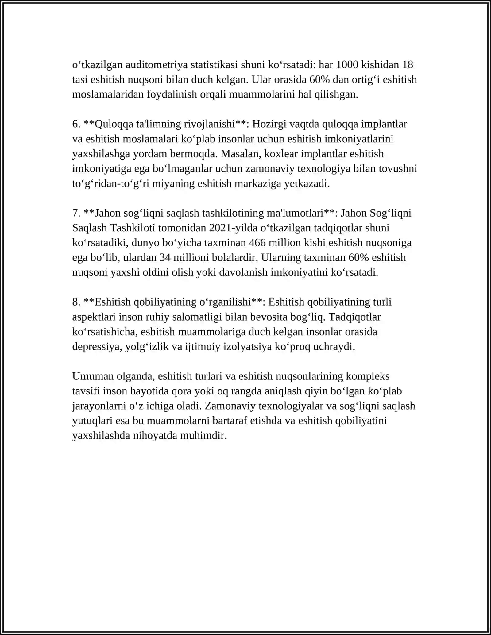 ESHITISH VA AGNOZIYA 4