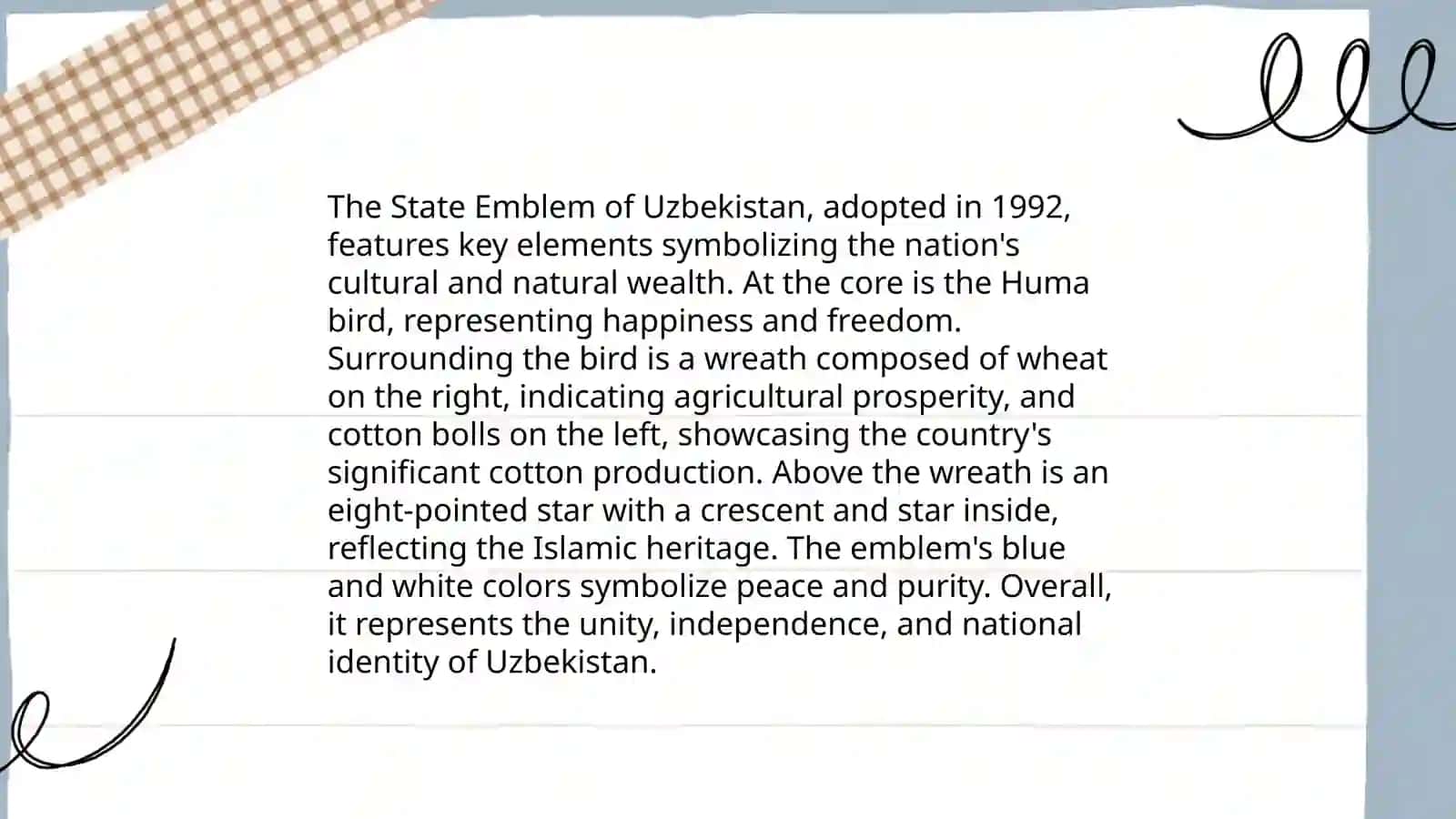 The State Emblem of Uzbekistan 4