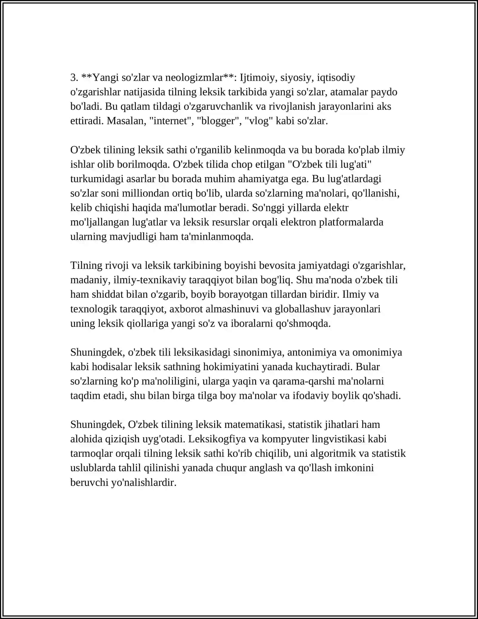 ÔZBEK TILINING LEKSIK SATHI 4