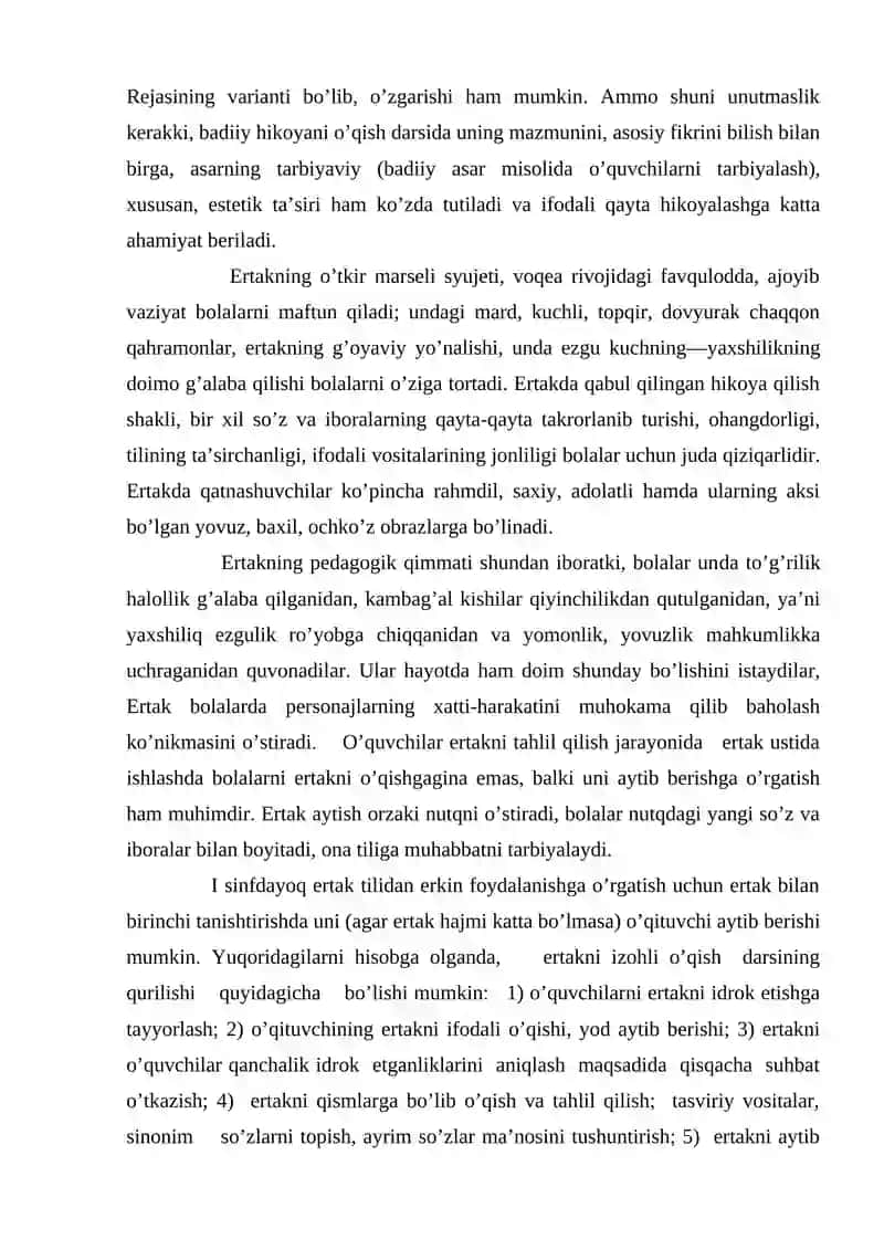 Har xil  janrdagi asarlarni o’qish  usuliyotining xususiyatlari 4