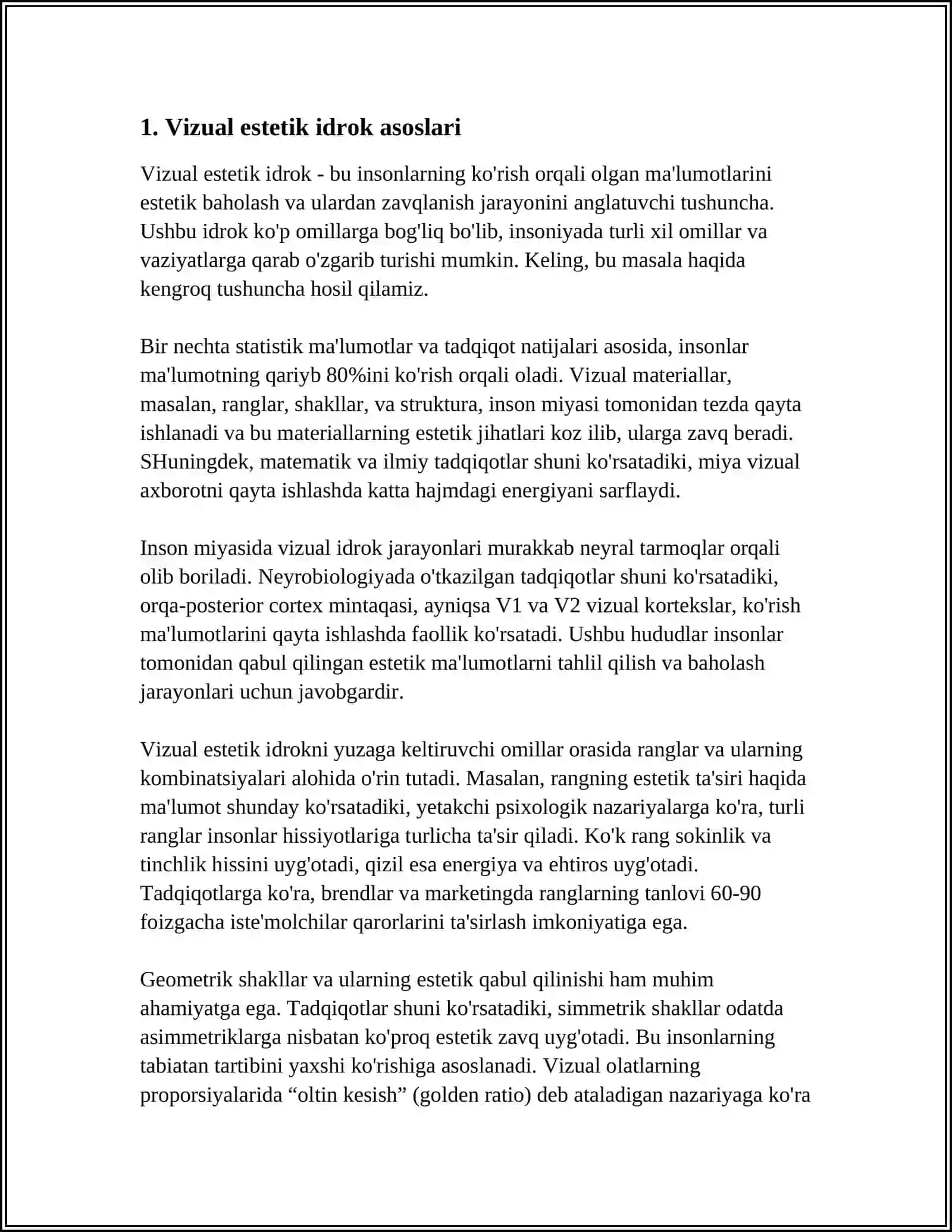 OLAMNI VIRTUAL VA VIZUAL ESTETIK IDROK ETISHNING FARQLARI 4