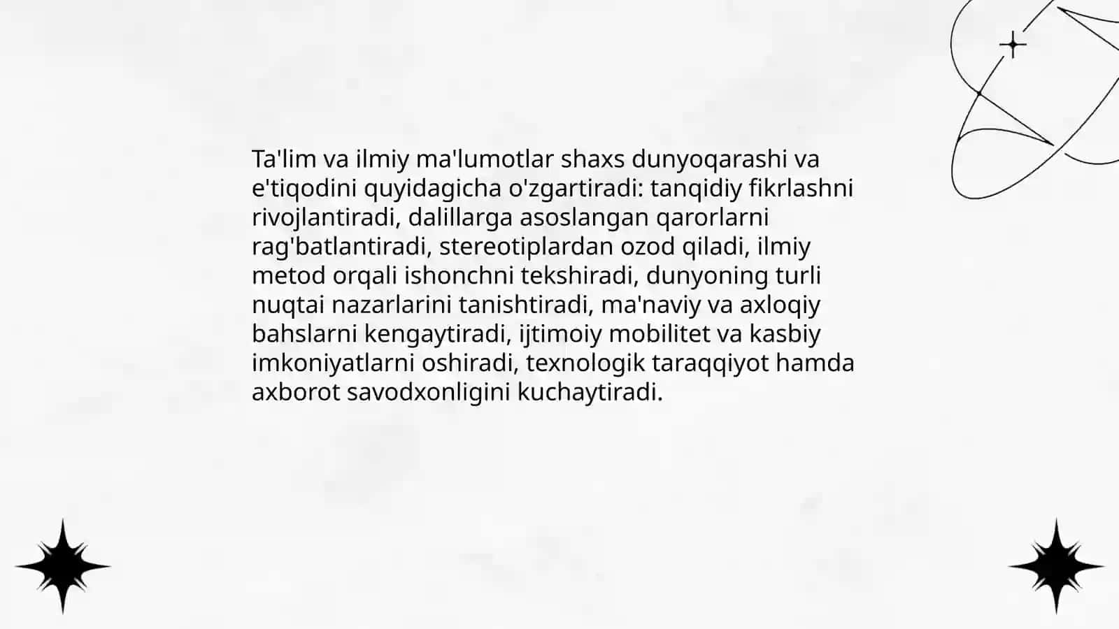 Shaxs dunyoqarashi va e’tiqodini o’zgartiruvchi omillar 4