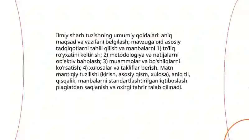 Ilmiy sharh tuzish 4
