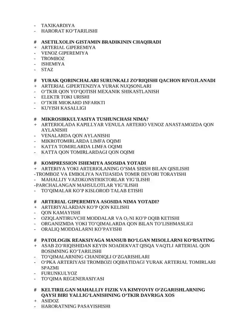 VENOZ GIPEREMIYANING BELGILARINI QAYSI VARIANT BILDIRADI 4