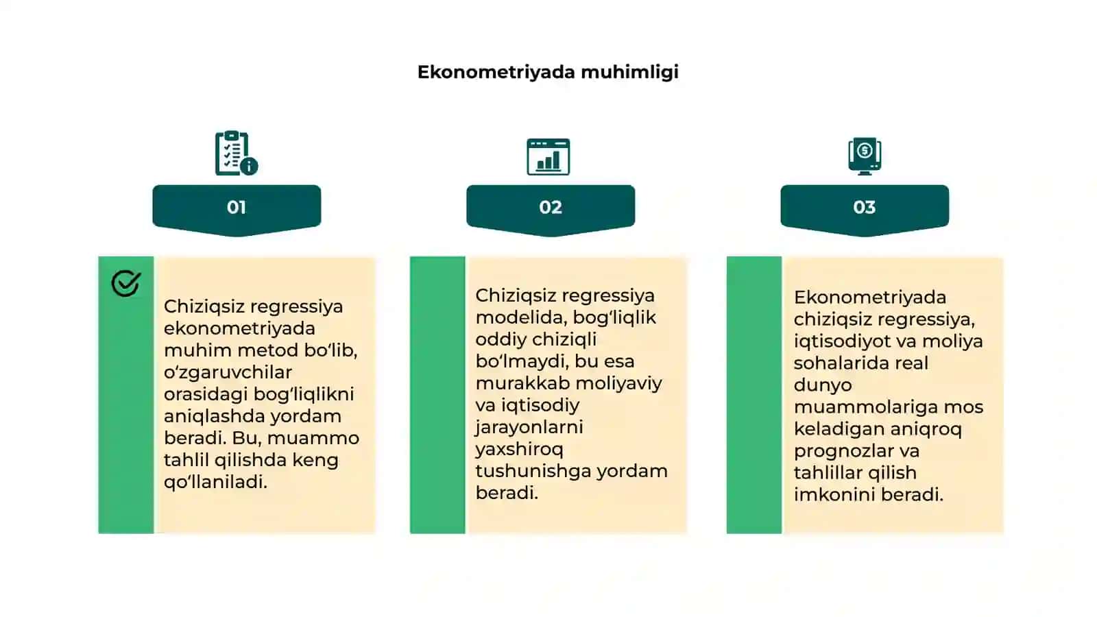 Ekonometriya fanida Chiziqsiz regressiyaning mohiyati 4