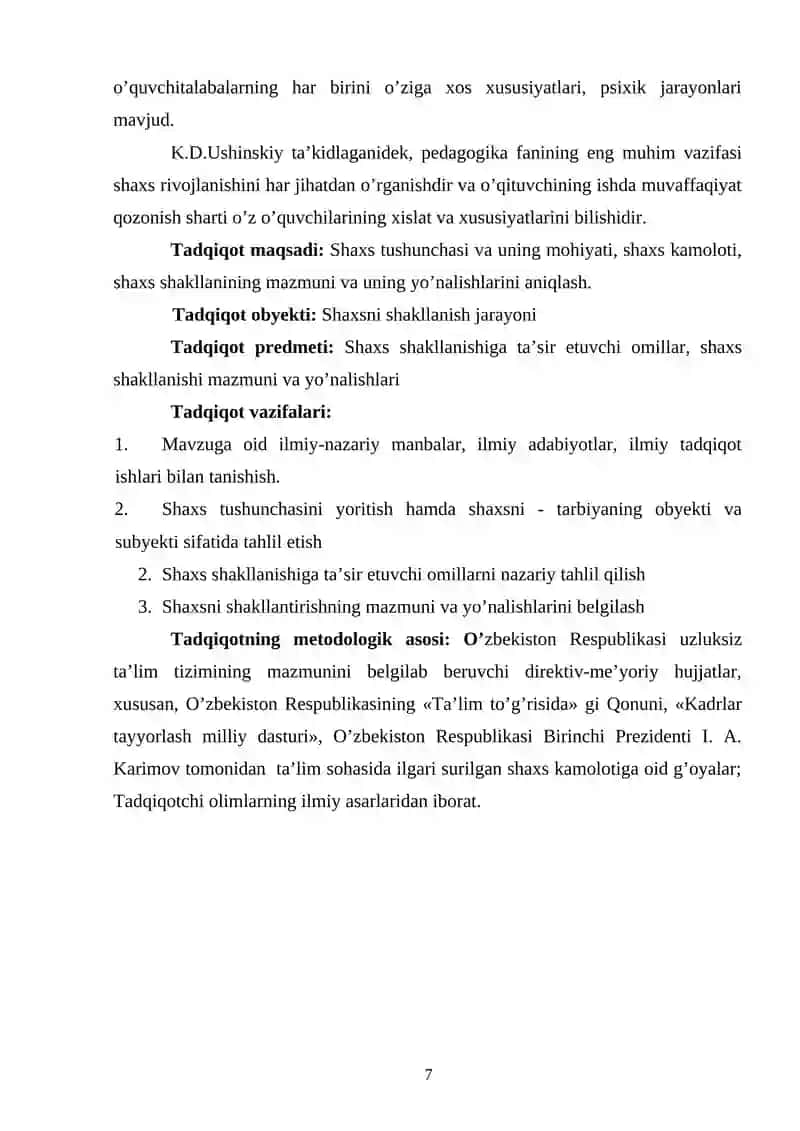 Mavzu: O`QUVCHILARGA TARBIYA BERISHNING ASOSIY TURLARI VA SHAKLLARI 4