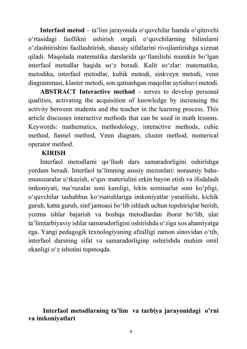 Matematika darslarida yangi interfaol metodlardan foydalanish 4