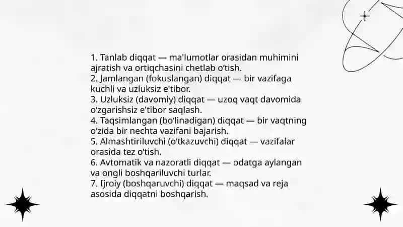Diqqatni oshirish texnikalari 4