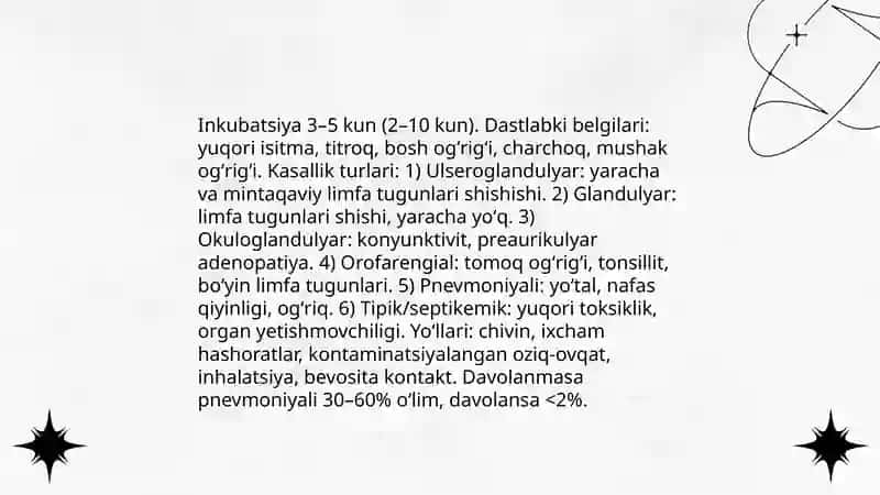 Tulyaremiya infeksiyalar haqida tadqiqotlar 4