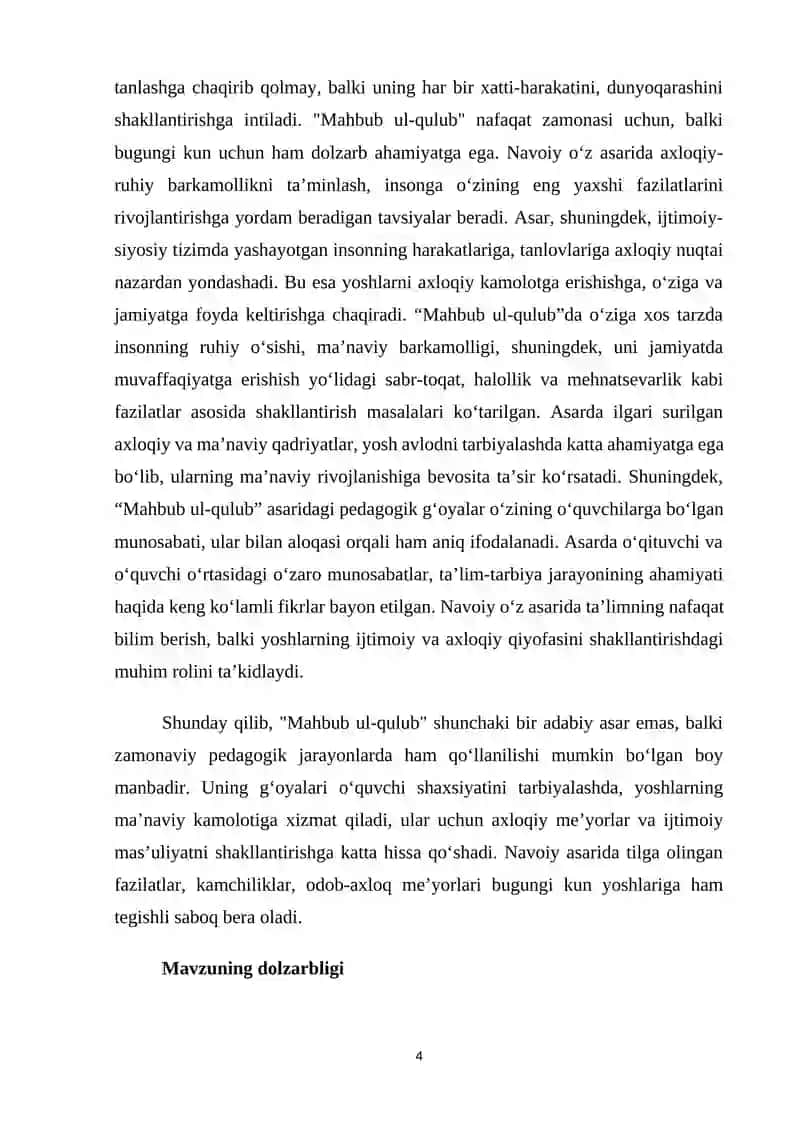 MAHBUB UL-QULUB” ASARI PEDAGOGIK TAHLILI 4