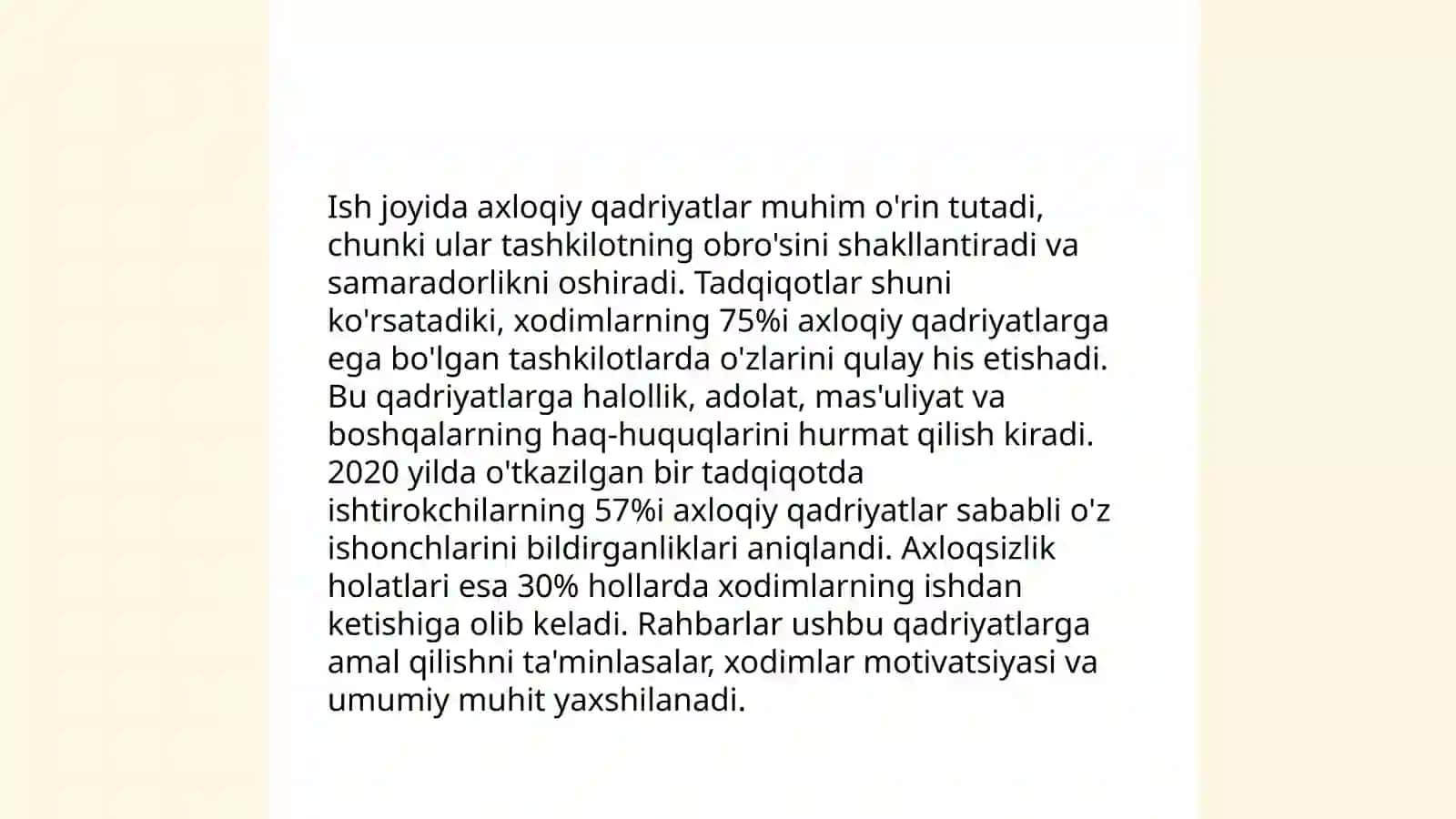 Kasbiy axloq me’yorlari 4