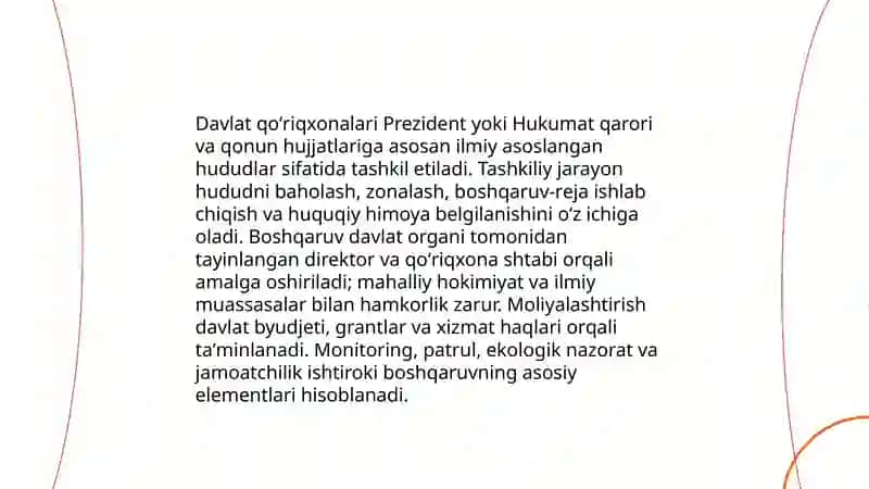 Oʻzbekiston qoʻriqxonalari va himoyalangan hududlar 4