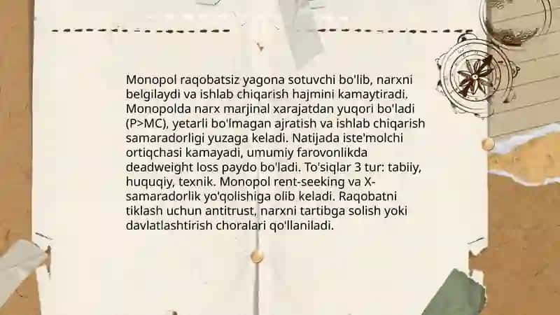 Mukammal raqobat va iqtisodiy samaradorlik 4