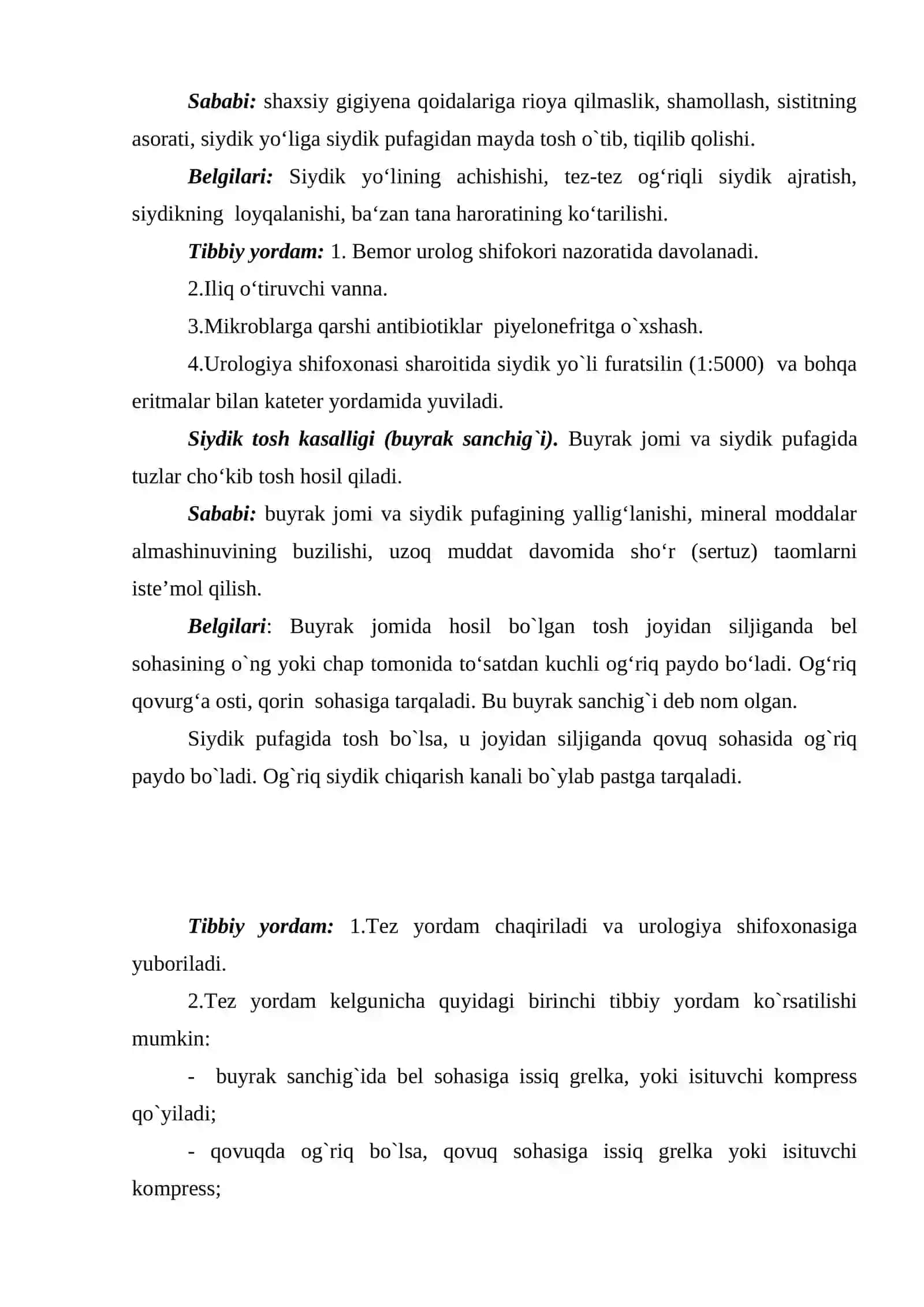 Ayirish va tanosil a`zolari kasalliklari 4
